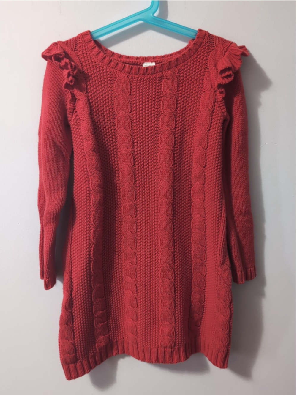 Red Sweater Holiday Dress Classic Ruffle Carter's Girls 6/6X Christmas